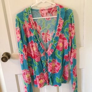 Lilly Pulitzer Christo Cardigan. XL.